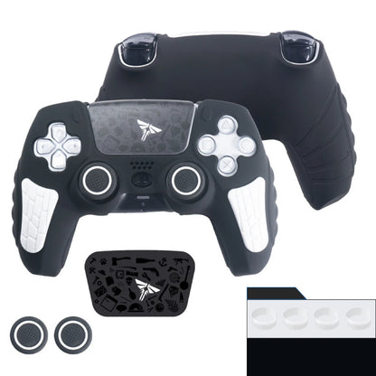 For PS5 Controller Cover Case Anti-Slip Silicone Cover Skin Compatible with PS5 Controller with Thumb Grip Cap Sticker
