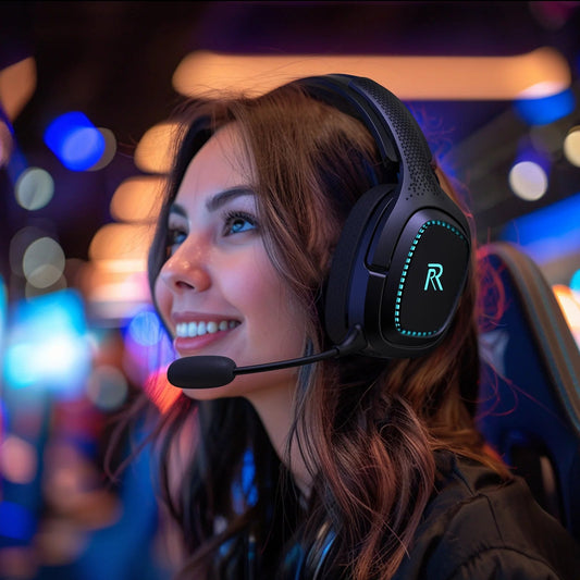 Wireless Gaming Headset - 45Hr Battery, Noise Canceling for PS5, PC, Switch & Xbox